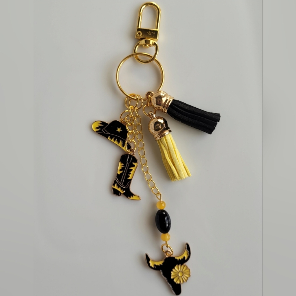 New Cowgirl Theme Keychain with Tassel
